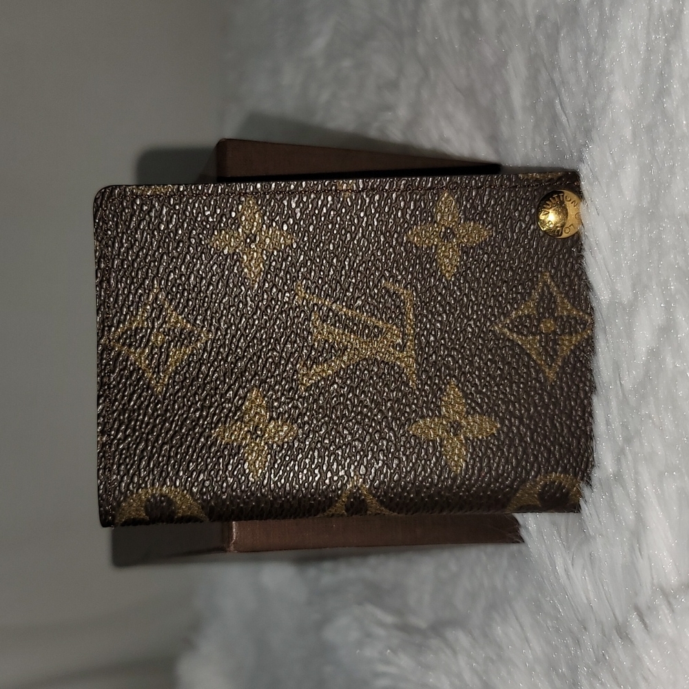 100% Original LOUIS VUITTON Monogram Card Holder Wallet